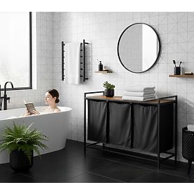 Laundry Basket with Shelf 3 Compartments ARTUS