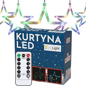 LED Curtain Stars Multicolor with Remote Control GL2005, Tutumi