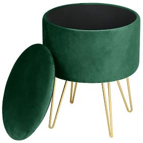 LILI OPENING POUF BOTTLE GREEN