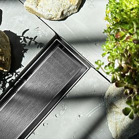 Linear Drain REA NEOX PRO Brushed Steel 50