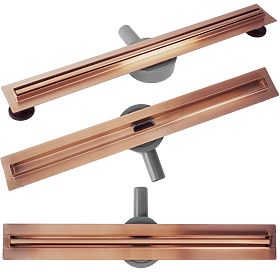 Linear Drain REA NEOX SLIM PRO Brushed Copper 100
