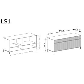 LINKaSTYLE Chest of Drawers LS1 Cashmere