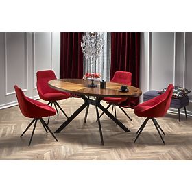 LOCARNO Table, Top - Walnut, Leg - Black (2p=1pc)