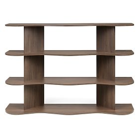 Low Shelf Rheo, Walnut Villa, Wavy