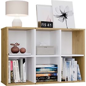 Malax MINI 2X3 Shelf OAK ARTISAN WHITE