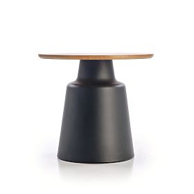 MALOMI set of 2 benches, natural/black (2pcs=1set), Halmar