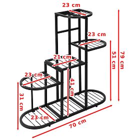 Metal Loft Planter STIGAN Black