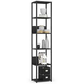 Metal Loft Shelf 40 cm - Black-Black - 6 Shelves