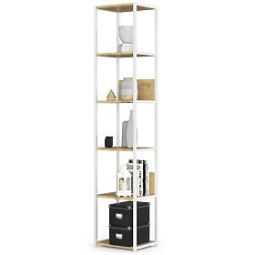 METAL LOFT SHELF 400 WHITE/OAK ARTISAN