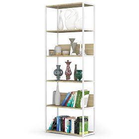METAL LOFT SHELF 700 WHITE/OAK ARTISAN