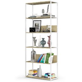 METAL LOFT SHELF 800 WHITE/OAK ARTISAN