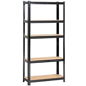METAL SHELF 70x30x154 BLACK