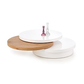 MICHELLE coffee table white / golden oak (1p=1pc)