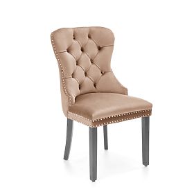 MIYA Chair Black / Upholstery: Beige (1p=2pcs)