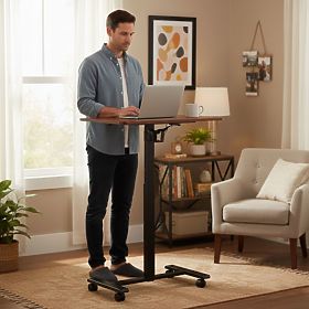 Mobile Adjustable Table 70x48 cm Laptop Table Adjustable Height 71.5-112 cm ModernHome, MODERNHOME