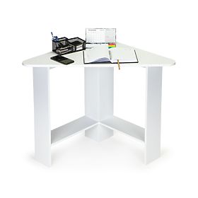 Modern Corner Computer Desk White, MODERNHOME