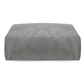 Modular Pouf for Vacuum Garden Corner Sofa with Cover, Gray