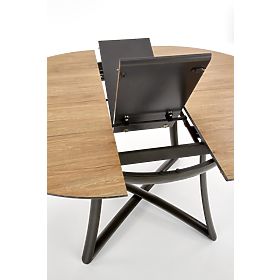 MORETTI Extendable Table Top - Golden Oak / Grey, Legs - Anthracite, Halmar