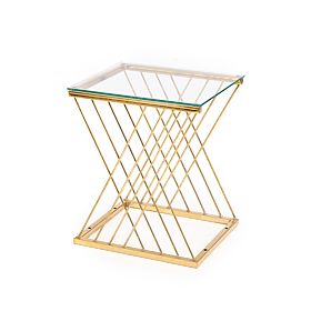 NANCY Table Gold / Transparent