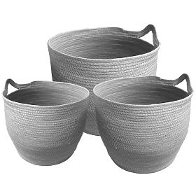 Natural BOHO Baskets - Set of 3