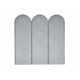 Upholstered Panel Oblouček - Grey