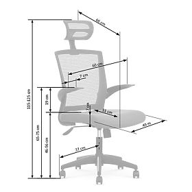 VALOR Black and Ash Office Armchair, Halmar