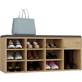 Open Shoe Cabinet TALLIN OAK ARTISAN for Hallway