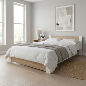 Ourfamily Basic Bed - Natural, White