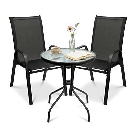PALMA Garden Furniture Set Table + 2 Chairs