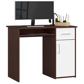 PIN WENGE / WHITE DESK