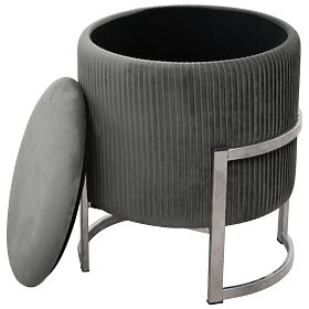 PORTO GRAPHITE POUF