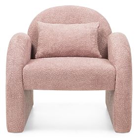 Rainbow Relaxation Chair Pink, Boucle, Rounded, lectus