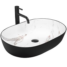 Rea CLEO 61 BLACK AIAX MATT Countertop Basin