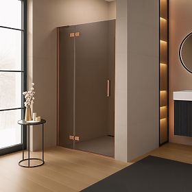 Rea Hugo 80 Brushed Copper Shower Doors