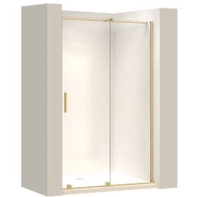 Rea Montana 120 Brushed Gold Shower Door, Rea