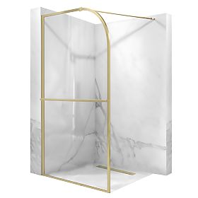 Rea Sky Brush Gold 120 Shower Screen