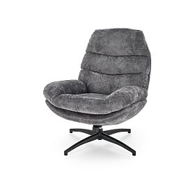 Recliner Chair DARIO with Footrest and Rocking Function, Gray (1p=1pc), Halmar