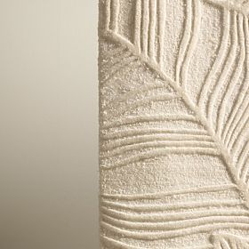 Rectangular Carpet Mona Tufted, Wool, Cream, Leaves, Carpet Size: 190x290