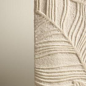 Rectangular Mona Tufted Wool Rug, Cream, Leaves, Rug Size: 160x230, lectus