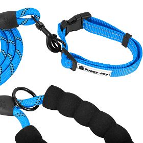 Reflective Leash and Collar for Dog PJ-037 Blue