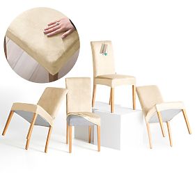 RESTILO Sofa Cover SENTO Light Beige Smooth Classic Style