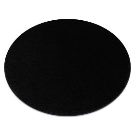 Round Carpet SOFTY Uniform, Monochrome, Black