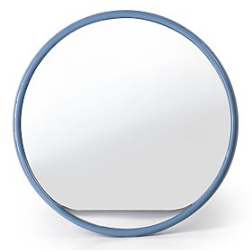 Round Hanging Mirror Zelia, Muted Blue, Glossy