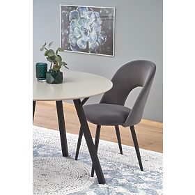 Round Table BALROG, Frame - Black, Top - Light Grey (2p=1pc), Halmar