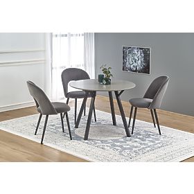 Round Table BALROG, Frame - Black, Top - Light Grey (2p=1pc), Halmar