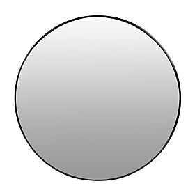 Round Wall Mirror 80 cm Hanging Modern Black Frame Aluminum ModernHome, MODERNHOME
