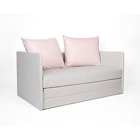 Convertible Sofa Jack - Light Grey / Powder Pink, SFM