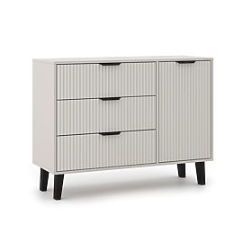 Scandi 1D3S SLIM Chest of Drawers in Cashmere Beige