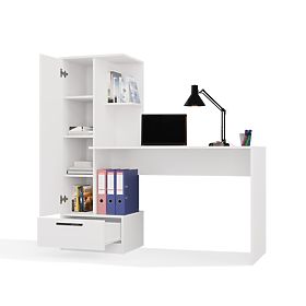 Set Desk + Shelf COSMO WHITE