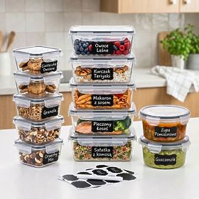 Set of 12 RIMINI Plastic Containers